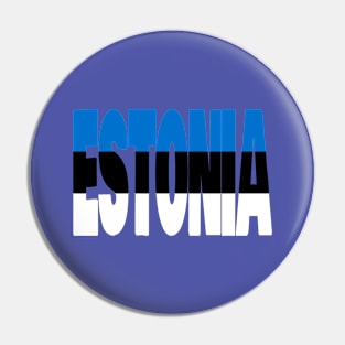 Estonia flag stencil Pin