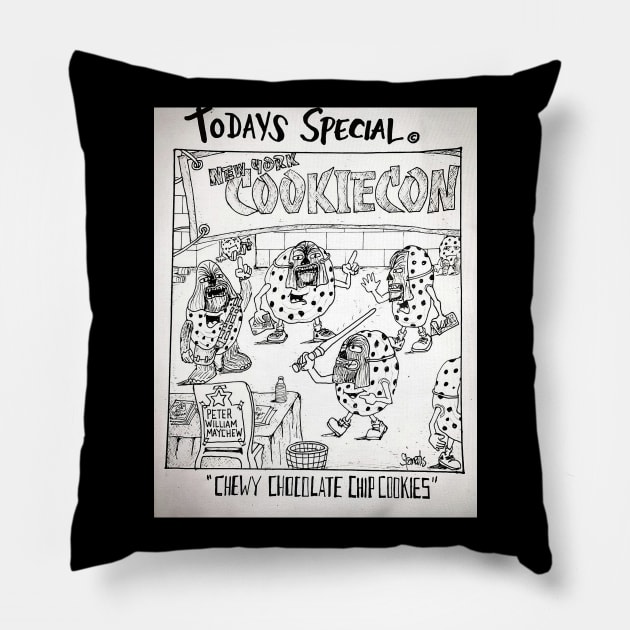 Chewy Chocolate Chip Cookies Pillow by Today's Special Comic 