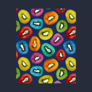 Multicolor Kiwi Pattern T-Shirt