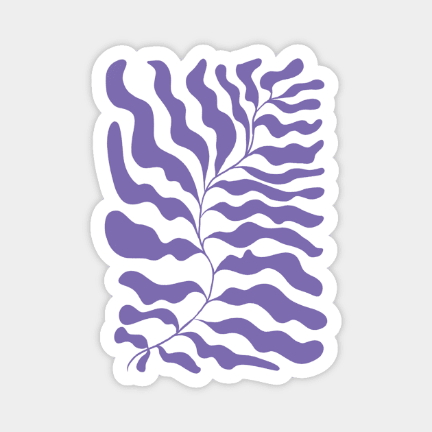 Retro groovy abstract plant Magnet by Lshvsk