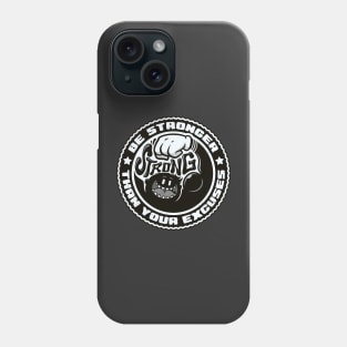 Stronger - Fitness Motivation Cartoon 02 Phone Case