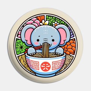 Ramen life elephant Pin