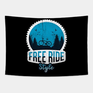 Free Ride Style Bicycle Design With Nature Sky Tapestry