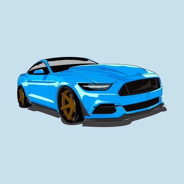 Ford S550 Mustang grabber blue tuned by MAYCO DESIGN