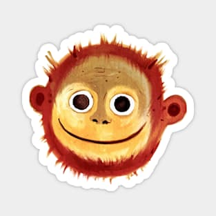 Monkey Face hand Drawn Magnet