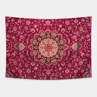 Vintage Persian Floral Rug Pattern Tapestry