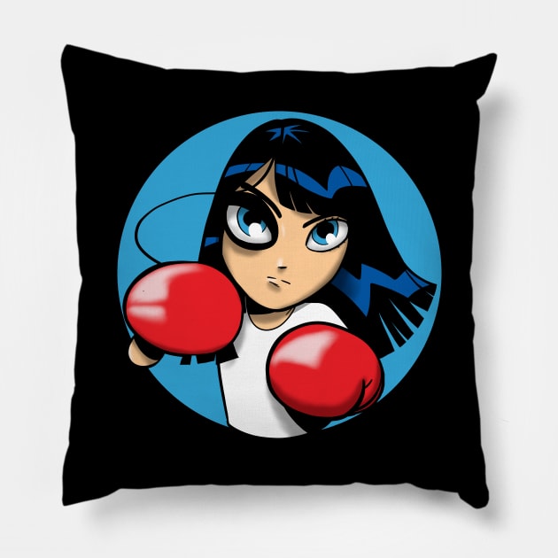 Boxing Girl 2 Pillow by TomiAx