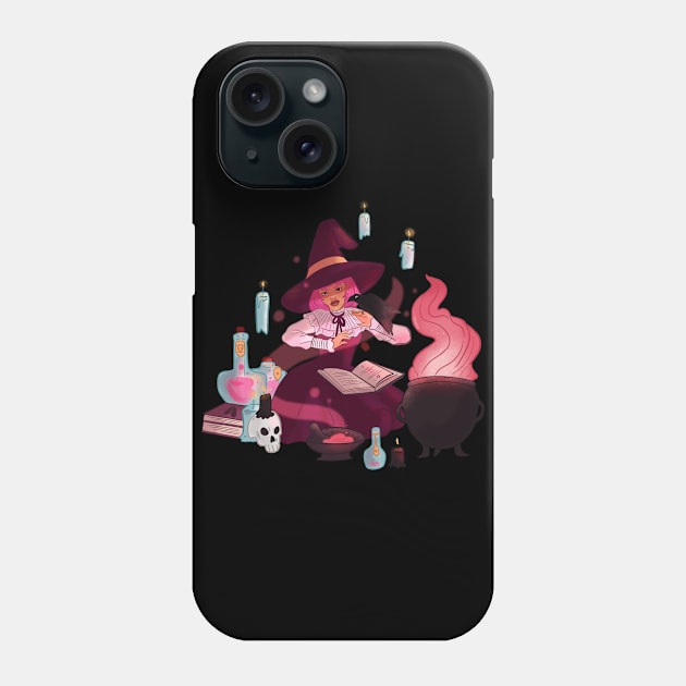 Witch Brewing Phone Case by rebecaalvarezz