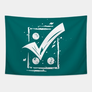 Better Things Are Necessary And Possible: Motivational Tick Symbol Tapestry