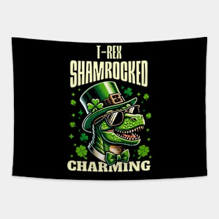 T-Rex Shamrocked Charming Tapestry