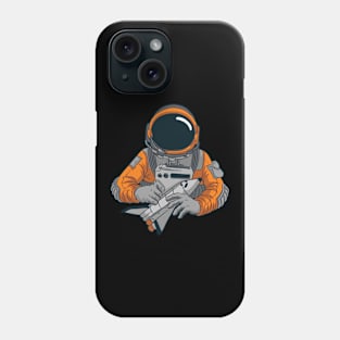 Funny Astronaut Space rocket in Aktion Phone Case