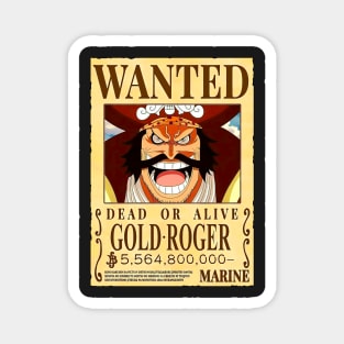 Gol D. Roger Wanted Poster - 5 Billion 564 Million 800 Thounsand Berries Magnet