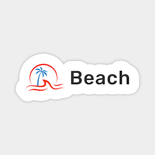 beach, simple design Magnet