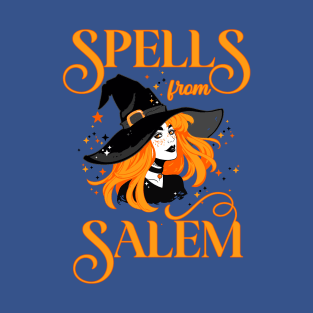 Halloween witch spells from salem sexy hat costume T-Shirt