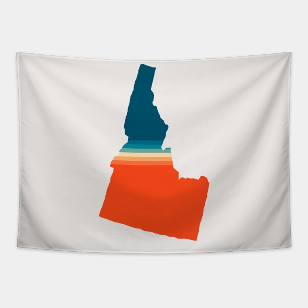 Idaho State Retro Map Tapestry by n23tees