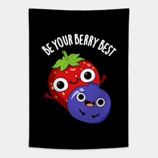 Be Your Berry Best Funny Fruit Pun Tapestry