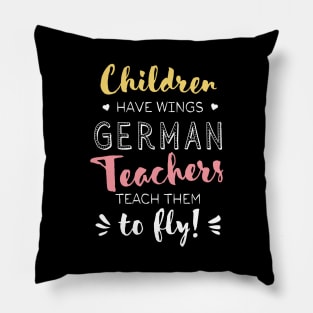 German Teacher Gifts - Beautiful Wings Quote Pillow