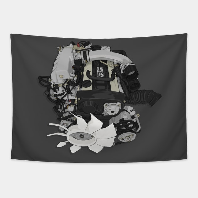 RB25 det engine Tapestry by ArtyMotive