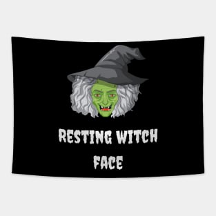 Resting Witch Face Tapestry