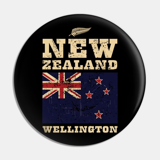 Flag of New Zealand Pin by KewaleeTee