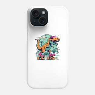 dino T rex skating Phone Case