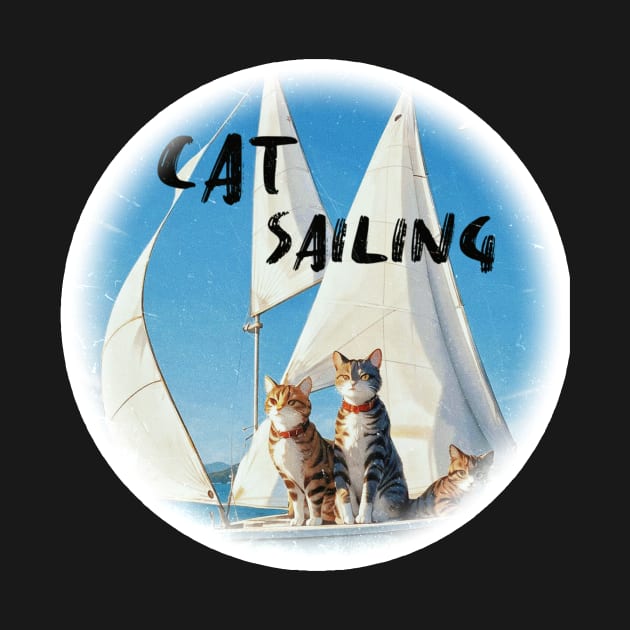 Cat Sailing by LycheeDesign