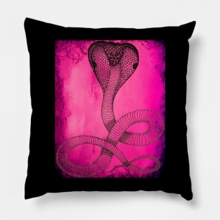 Pink Fire Cobra Cool Design Pillow