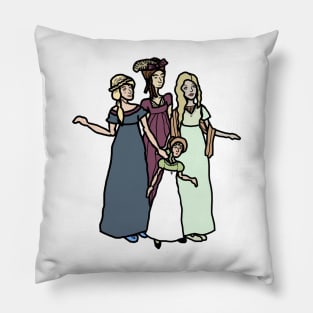 Family of Regency Ladies Pillow