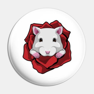 Hamster with Rose Pin