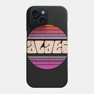 Galatic vintage retro distressed sunset 80s badge logo emblem stripes Phone Case