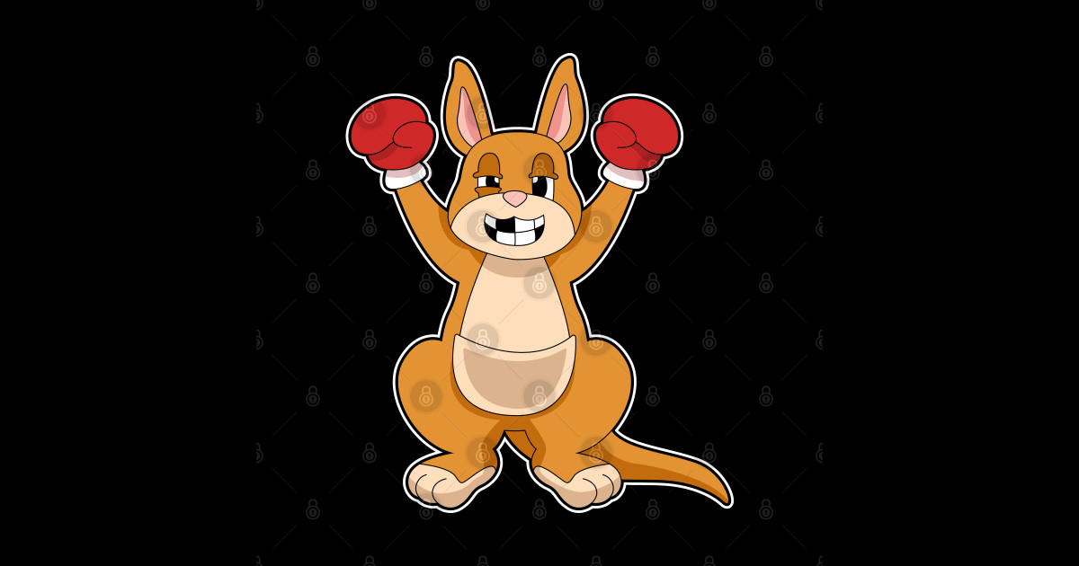 Kangaroo Boxer Boxing gloves Boxer Sticker TeePublic