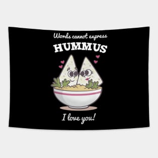 Words Cannot Express Hummus I Love You Tapestry