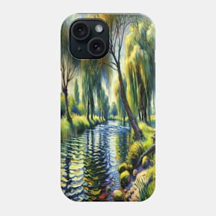 Vincent Van Gogh Inspired Riverbank Scene Phone Case