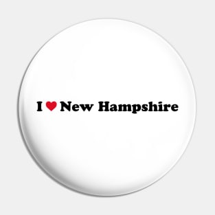 I Love New Hampshire Pin