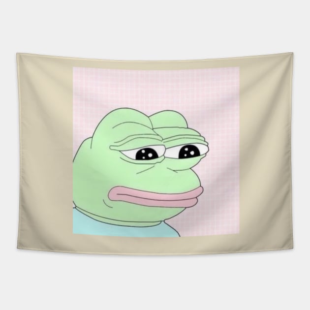 Pastel Pepe Tapestry by one-broke-kid