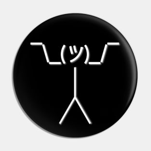 ASCII Shrug Shrugging Emoji Emoticon shirt Pin
