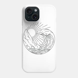 Wave and Cliff Phone Case