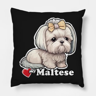 Luv my Maltese Pillow