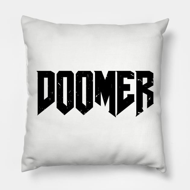 Doomer Boomer Meme Gamer Dad Pillow by atomguy