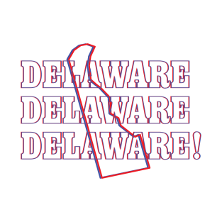 Delaware State Map & Label T-Shirt