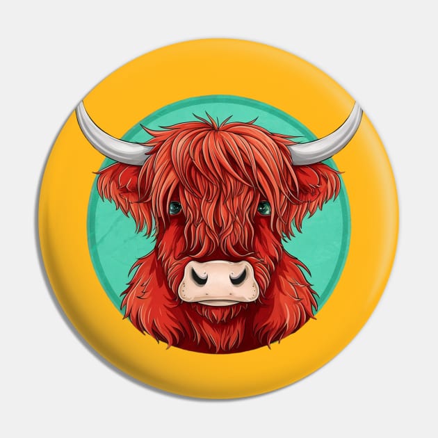 Cow head Pin by UrbanBlend