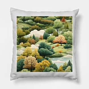 Fantasy Landscapes Forest Pattern 2 Pillow