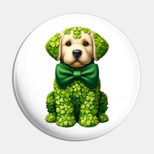 Clover Labrador Retriever Dog St Patricks Day Pin