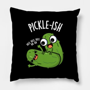 Picklish Ticklish Funny Pickle Puns Pillow