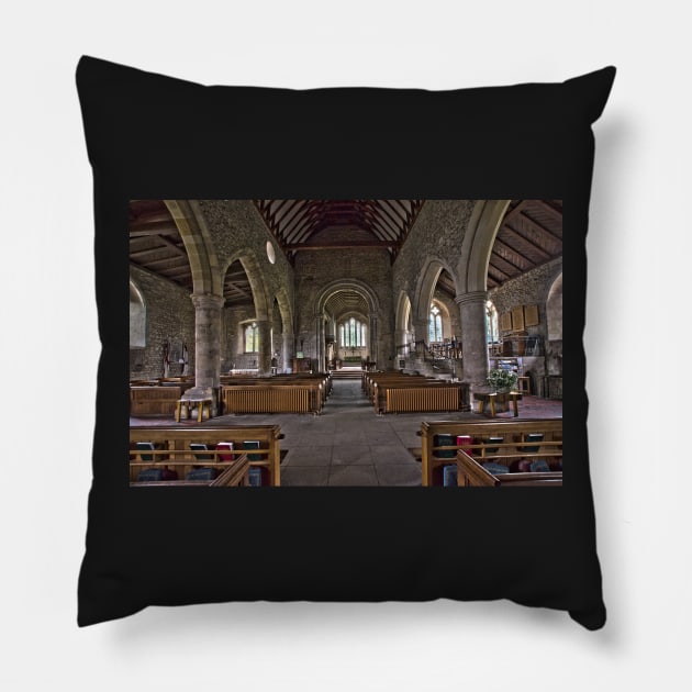 Holy Trinity Church Bosham Interior Pillow by IanWL