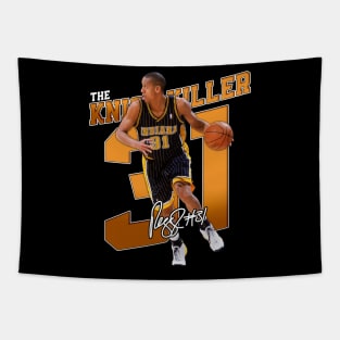 Reggie Miller Choke Sign Basketball Legend Signature Vintage Retro 80s 90s Bootleg Rap Style Tapestry