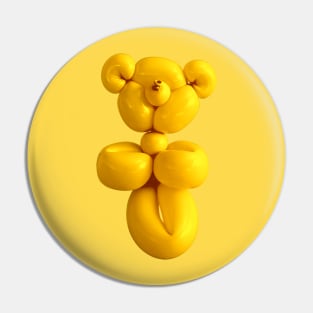 Teddy balloon in yellow Pin