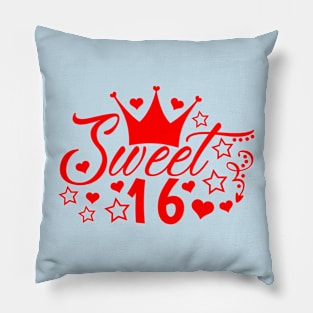 Sweet Sixteen Pillow