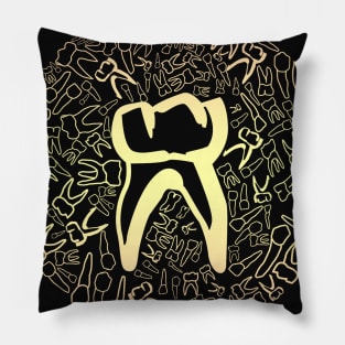 tooth circular pattern Pillow