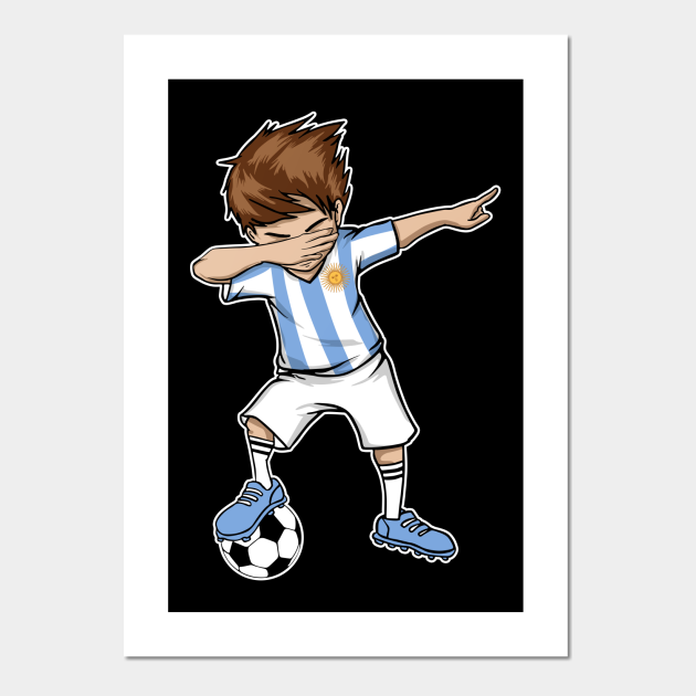 Dabbing Soccer Argentina - Argentinian Football Boy Kid - Funny Argentinian  Football Boys - Posters and Art Prints | TeePublic